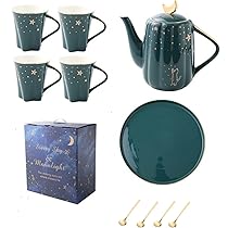 Amazon.co.jp: 星空ティーカップ ティーポットセット 女性用 10